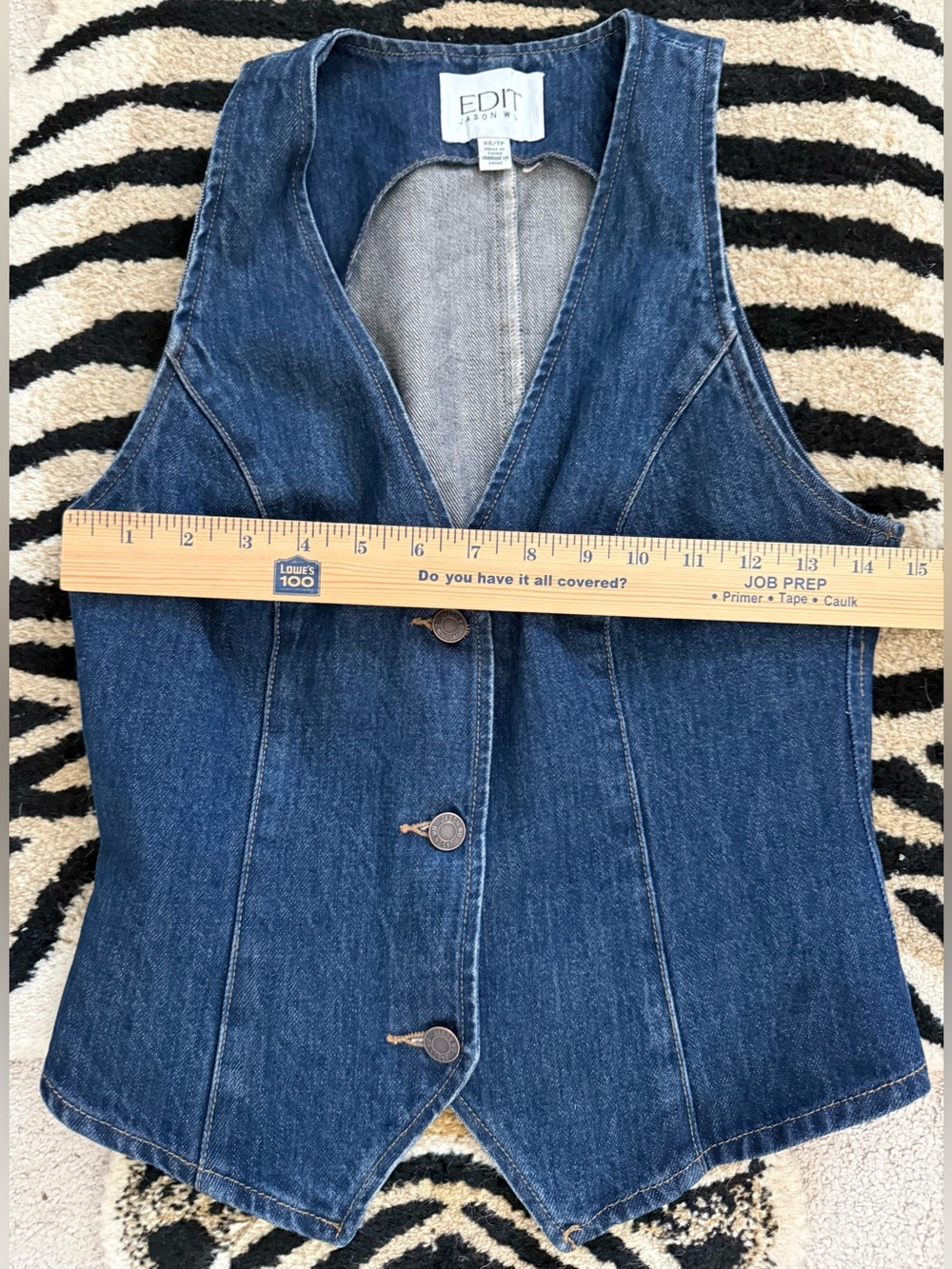 Edit Jason Wu Structured Cropped Denim Vest 100% Recycled Cotton Size XSmall - Picture 12 of 12